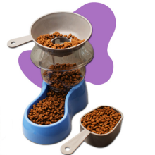 Wide Mouth Funnel with 1 Cup Measuring Scoop Set, Perfect for Use Filling Pet Food Containers and for Canning